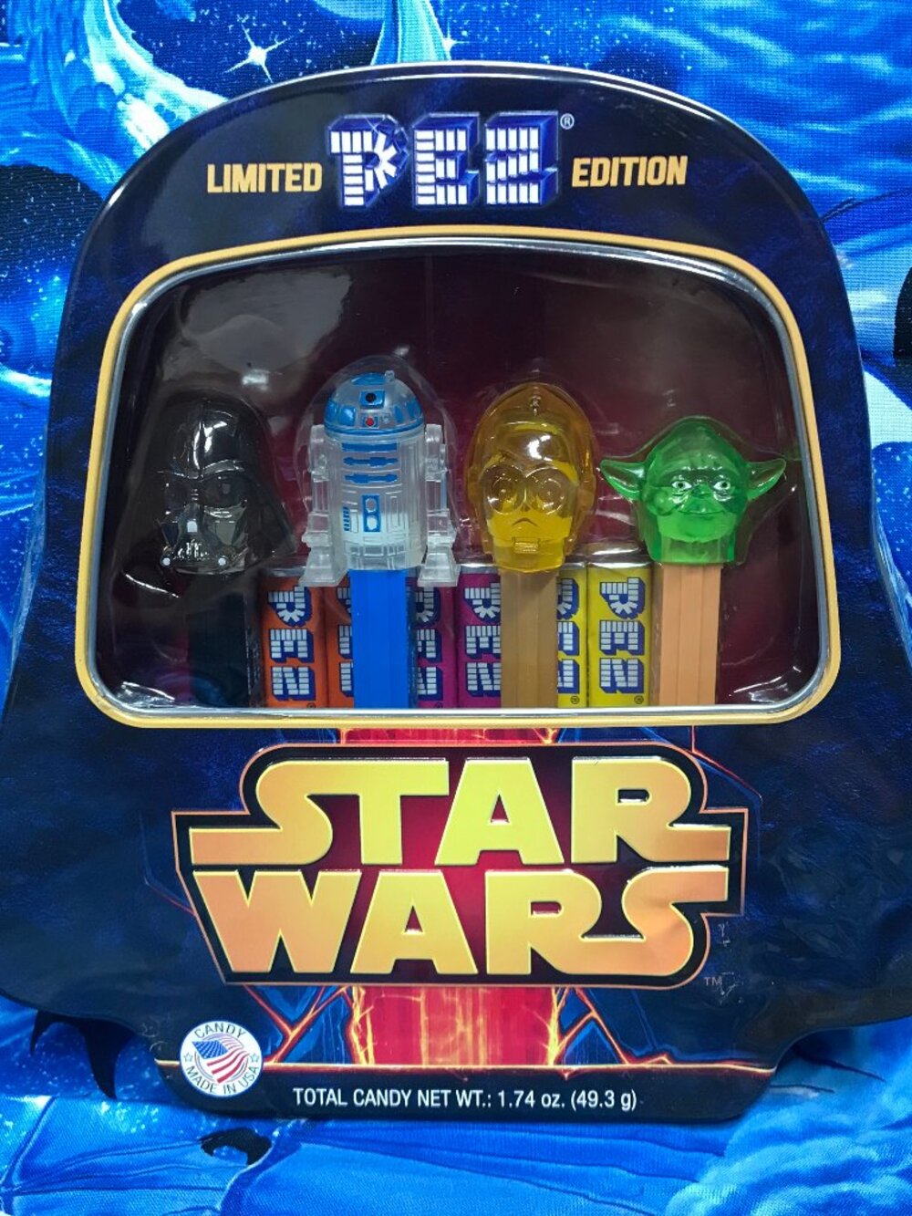 PEZ Limited Edition Star Wars Pez Dispensers in Darth Vader Tin